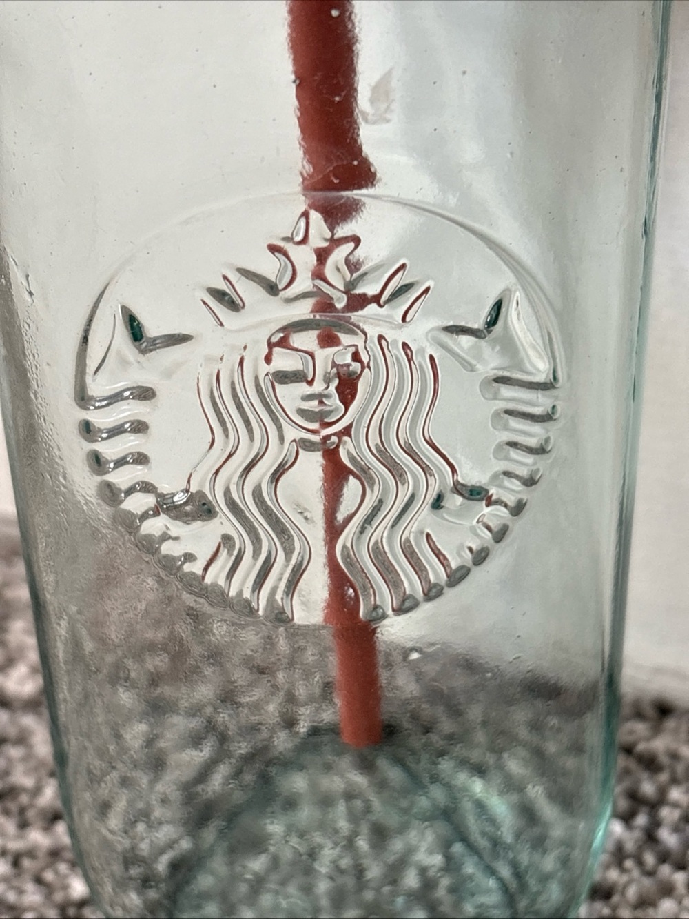 Starbucks 2024 Terracotta Brown Recycled Triangle Glass Cold Cup Limited Edition - Picture 7 of 7